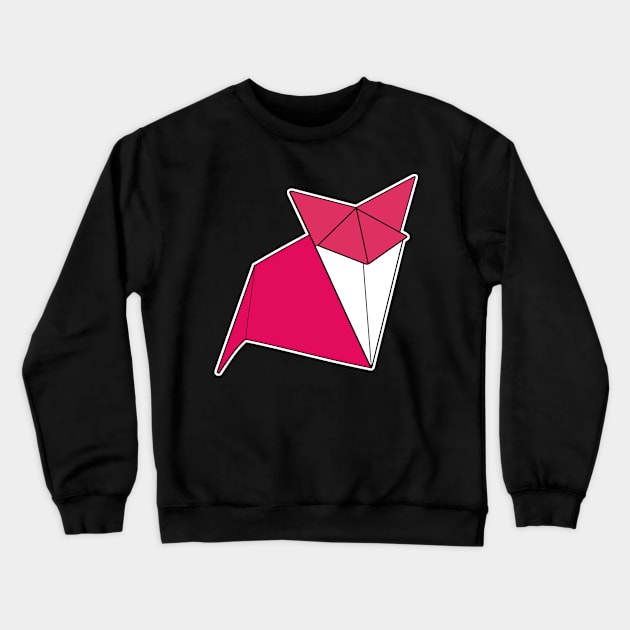 Fox Origami Sticker Style Design Crewneck Sweatshirt by aaallsmiles